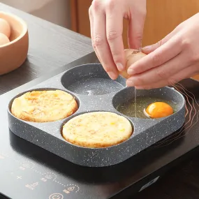 2/4 Holes Non Stick Egg and Steak Frying Pan