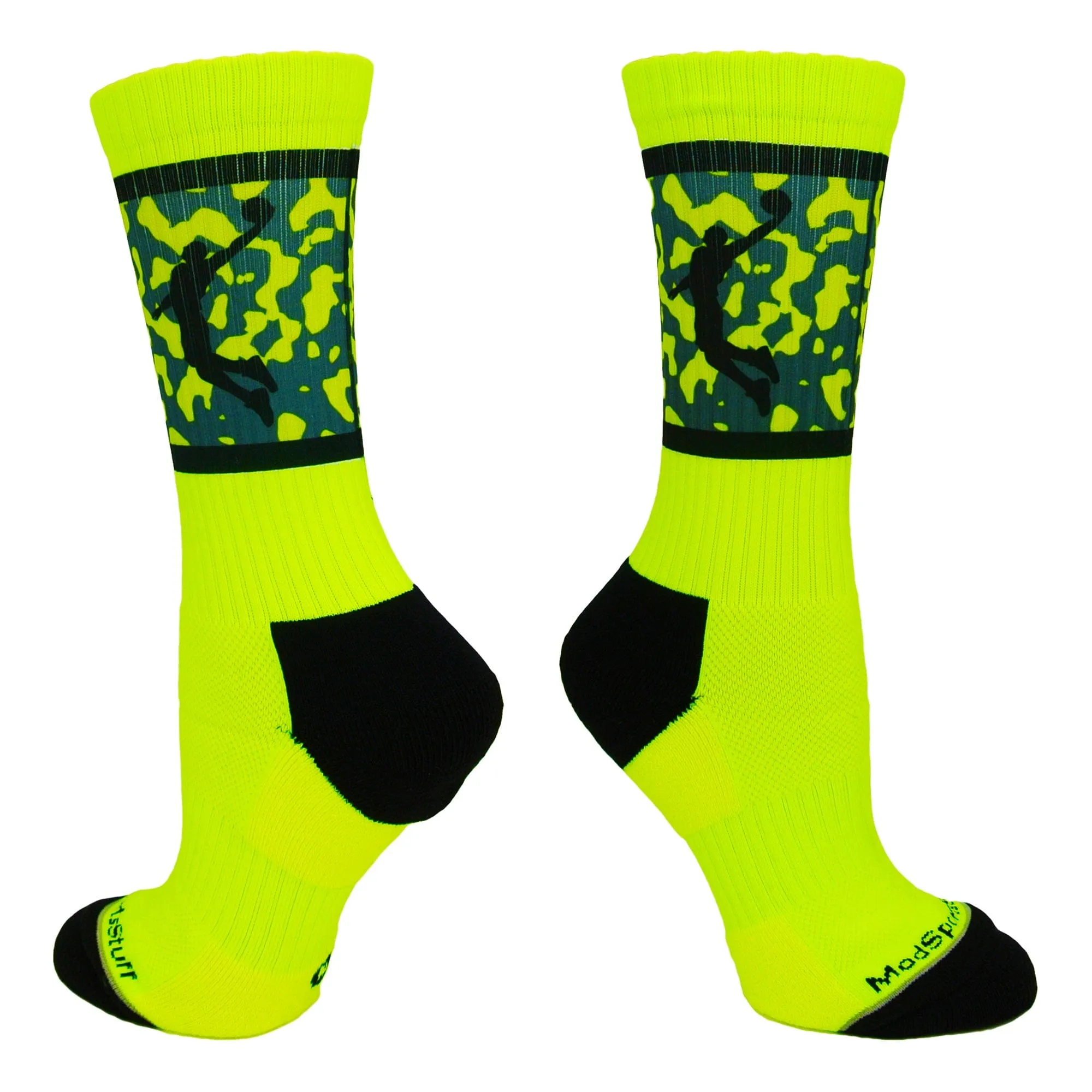 Camo Basketball Socks with Player Silhouette