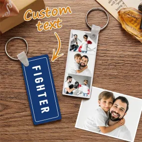 Customised Photo Keychain Double-Side Keyrings With Text