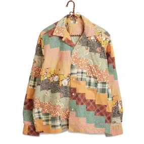 DIAGONAL SQUARE PATCHWORK SHIRT