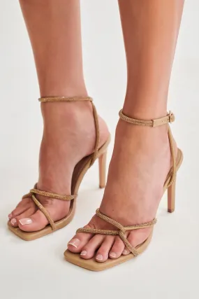 Dion Diamante Heel - Nude