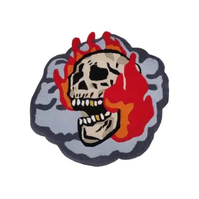 Flaming Skull Custom Rug