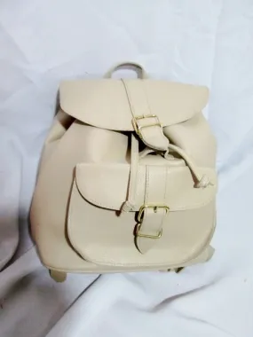 FOREVER 21 Vegan BACKPACK RUCKSACK BAG Pockets ECRU CREME BEIGE