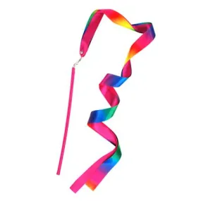 Pink Poppy Rainbow Dance Ribbon Wand*